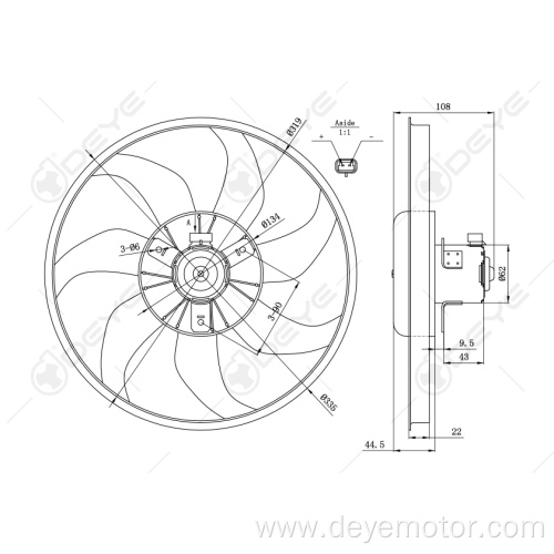 Auto parts radiator cooling fan for CHEVROLET OPEL